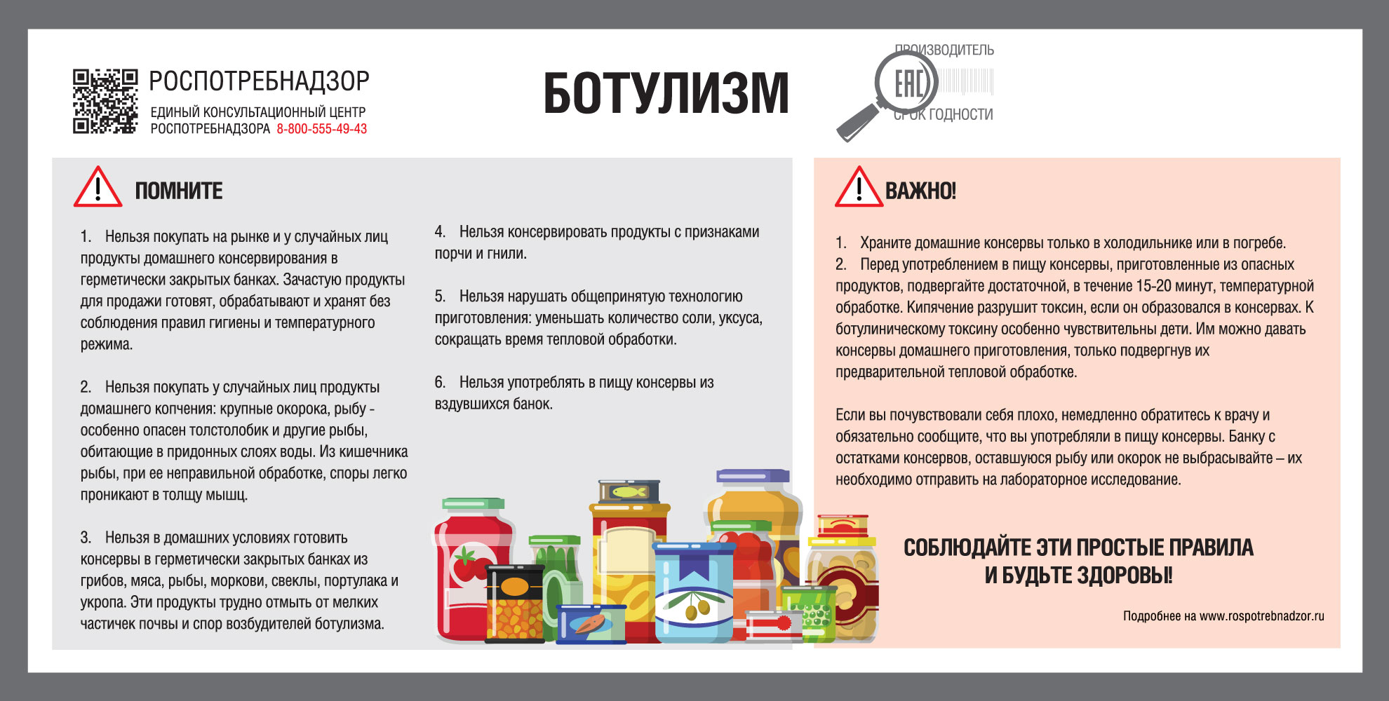 Профилактика ботулизма.