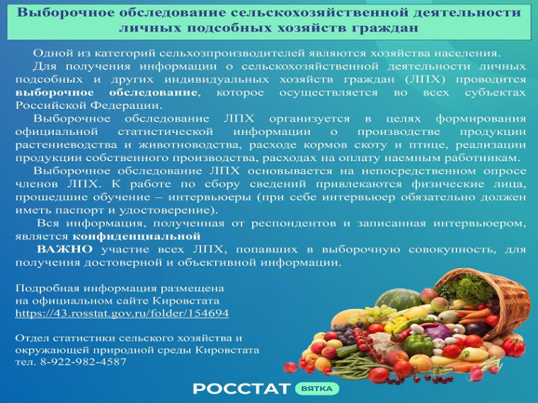 О проведении обследования личных подсобных хозяйств граждан.